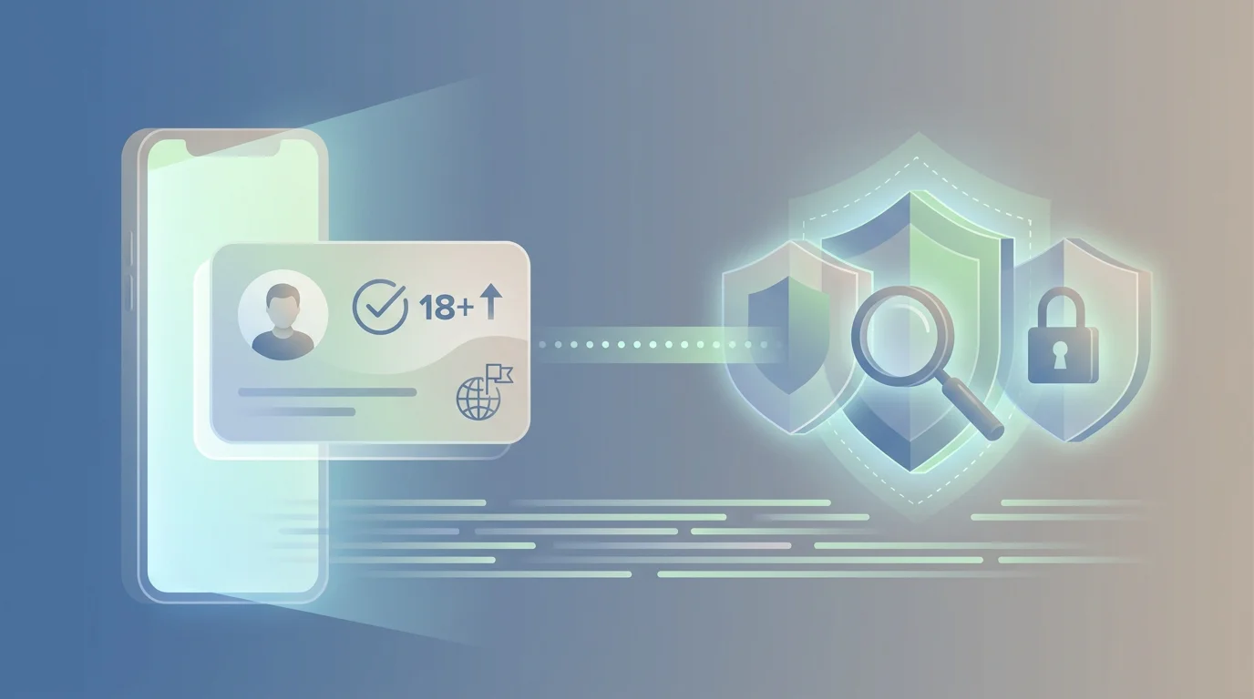 Account registration and identity-verification checkpoint illustration